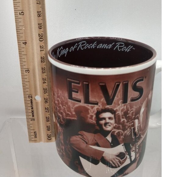 Elvis Presley King Of Rock And Roll Ceramic Coffee Mug 12 Oz By Vandor - Picture 5 of 6